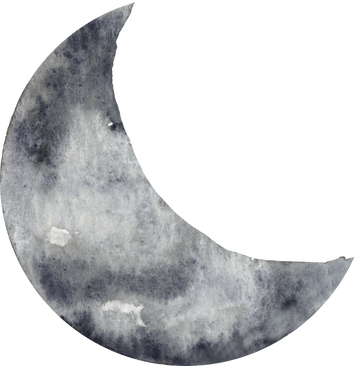 Crescent Moon Watercolor